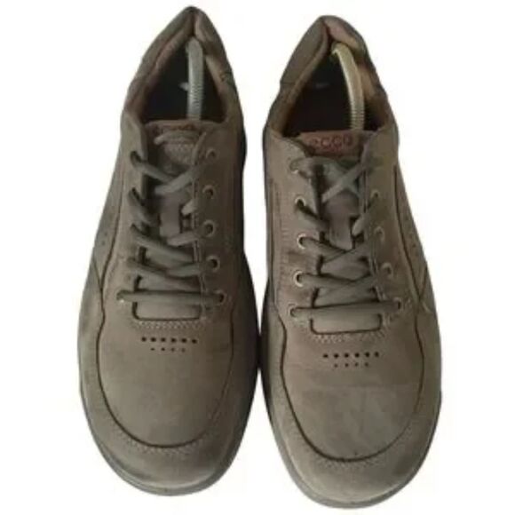 Ecco Remote  Warm Grey/Green Shock Point Leather Shoes  Men’s EUR 45/11Us - Picture 5 of 13